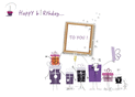 C&eacute;l&eacute;bration d'anniversaire avec des cadeaux
